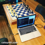 Dania Luck. Chess board and SuperCollider patch.
