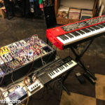 Amanda Chaudhary setup for show with Nord and modular