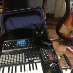 Black cat with Akai, Eventide, Electro-Harmonix