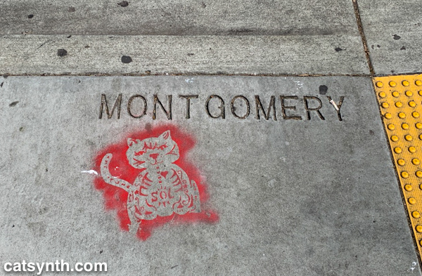 Cat art on Montgomery Street