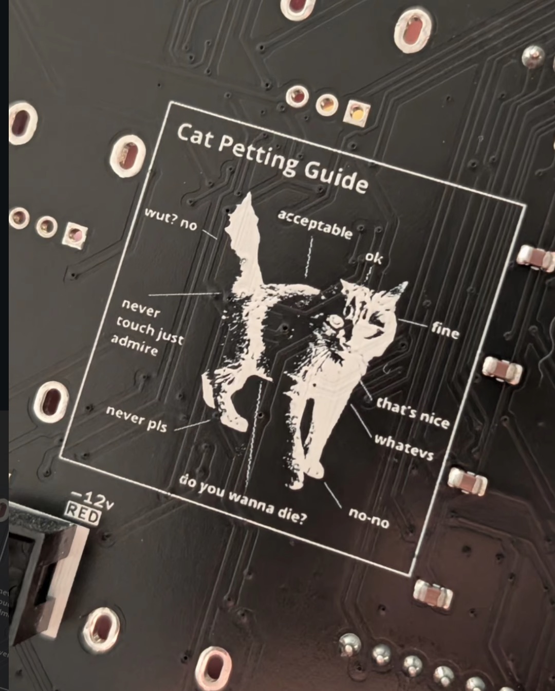 Cat Petting Guide PCB
