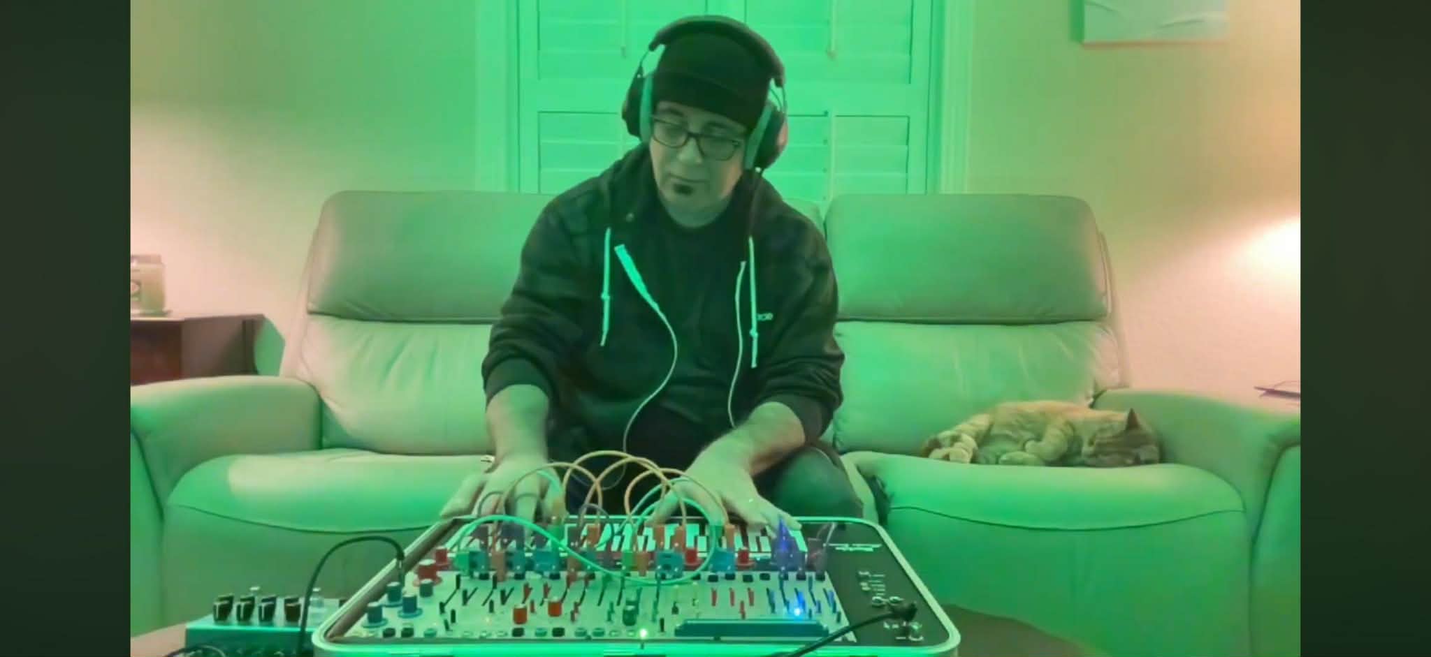 Percy enjoys the Buchla Music Easel